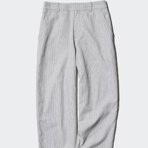Blue and white Striped cotton Uniqlo pants US 6 - Picture 1 of 4